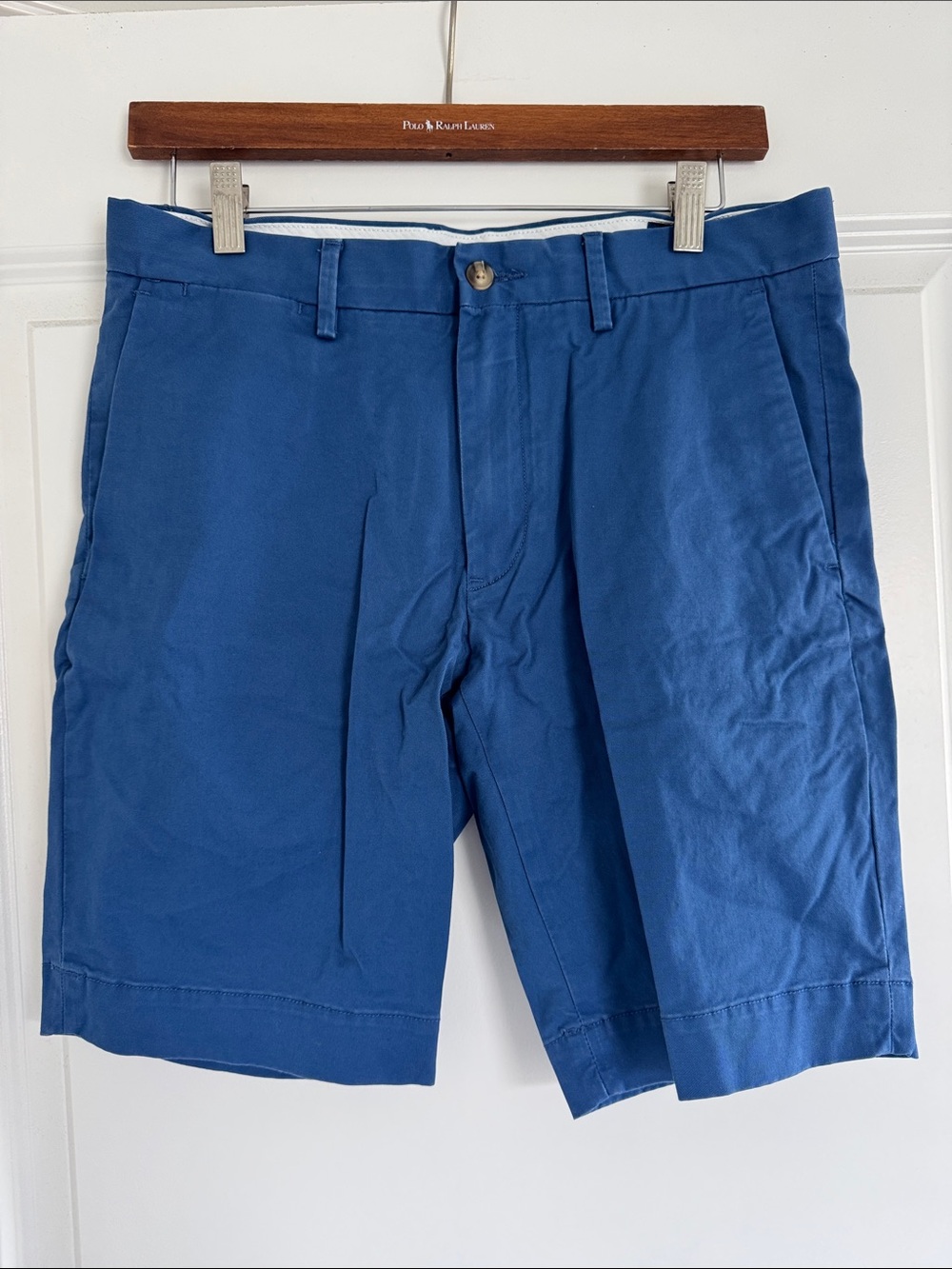 NWOT Men’s Polo Ralph Lauren Blue Stretch Slim Fit Dress Shorts 30